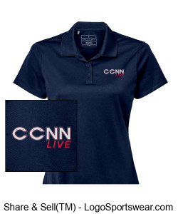 Navy Blue Ladies Polo Design Zoom